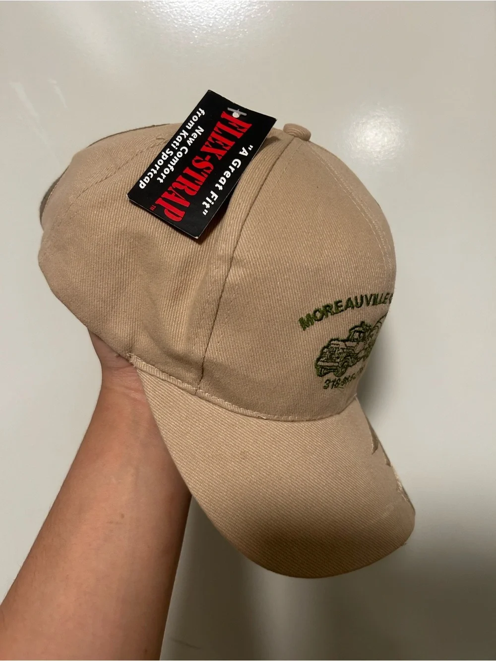 VTG 90s Moreauville Concrete Camo Teeth Overlay Hat Strapback super rare